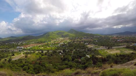 time lapse aerial hua hin town , prachuarp khiri khan province