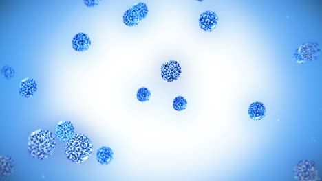 virus cell in spherical shape. pathogenic viruses causing infection. loop animation of human virus. bacterial microorganism. viral disease outbreak.