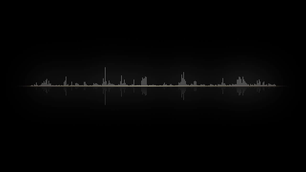 추상적인 회색 음파 - 알파 채널 3d 렌더링, 4k 비디오 투명