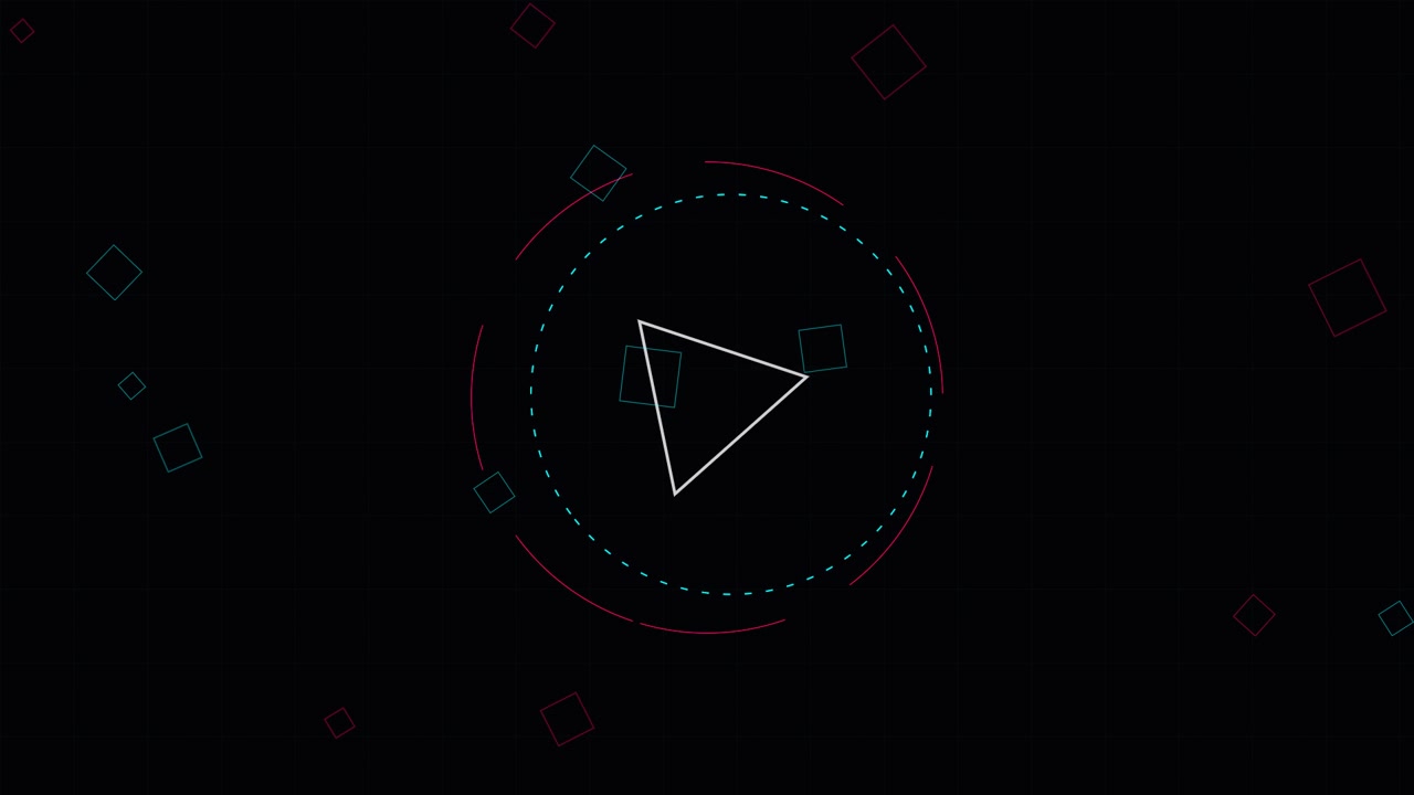 Abstract Geometric Shape Morphing Animation on Dark Background