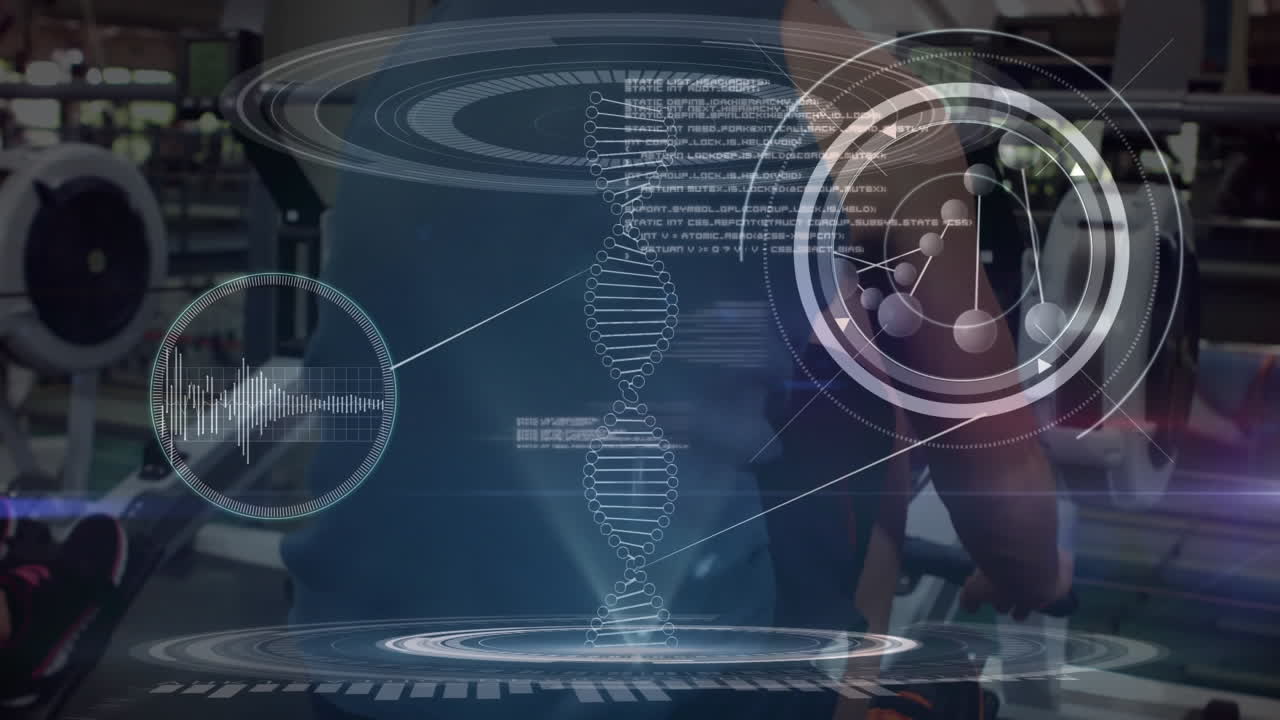 남자와 함께 3d dna를 돌리는 것