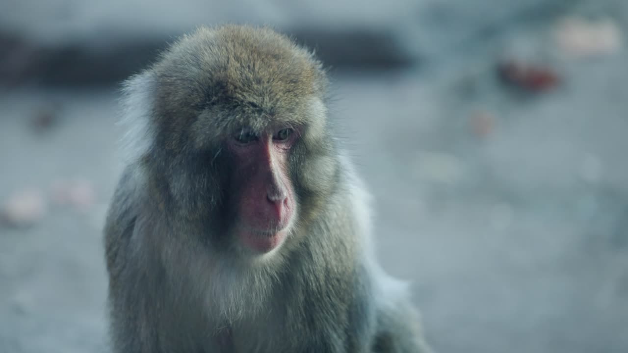 primer plano de un joven mono peludo durante el día