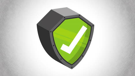 escudo verde con el icono de la marca de comprobación