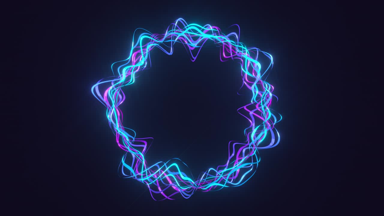 líneas pulsantes de neón abstractas gráficos de movimiento