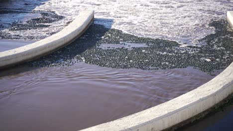 aeration process in sewage water processing facility