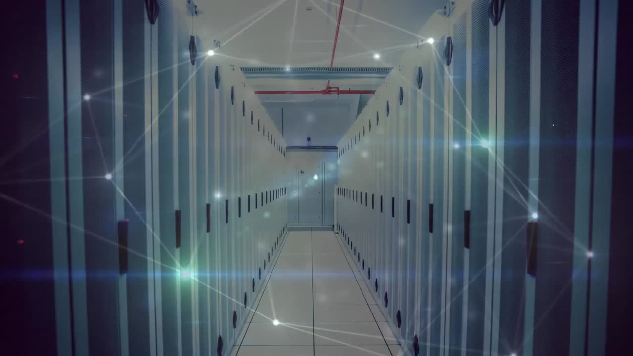 서버  ⁇ 을 통한 연결 네트워크의 애니메이션