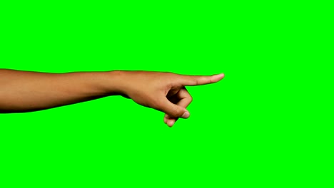 mano fingiendo usar una pantalla invisible
