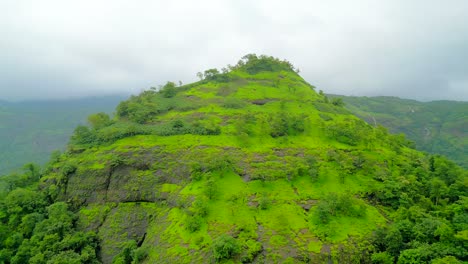 beautiful greenery hills drone view