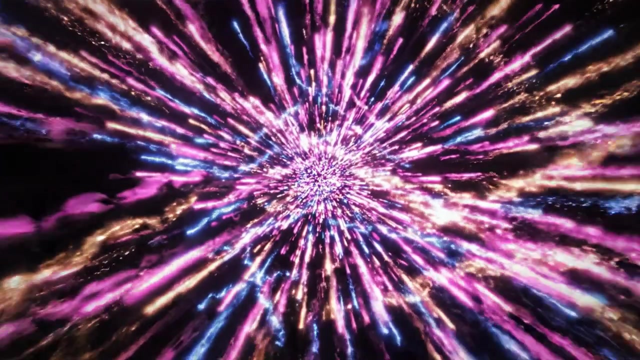 A Vibrant Burst of Colorful Lights and Abstract Patterns: An Engaging Visual Experience of Energy and Motion in a Starry Environment