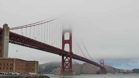 barco pasando por debajo del puente golden gate