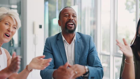 business people, applause and meeting