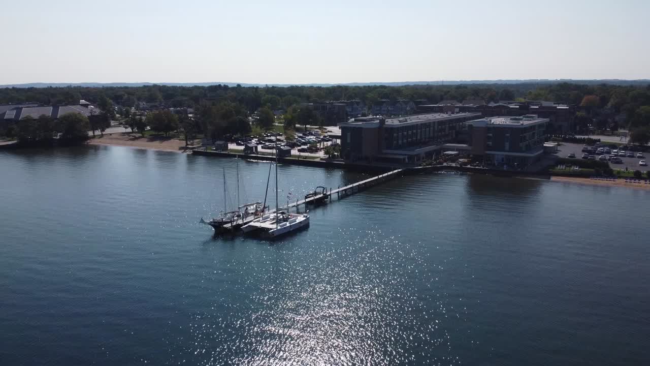 항공 관점에서 비싼 해안 도시