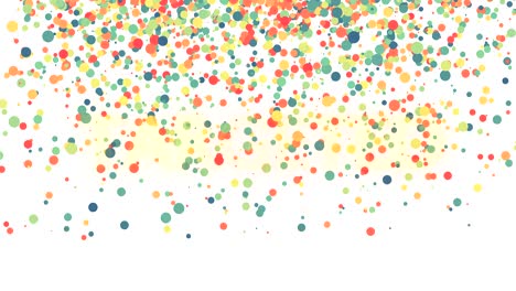 texto objetivo con fondo de partículas de colores
