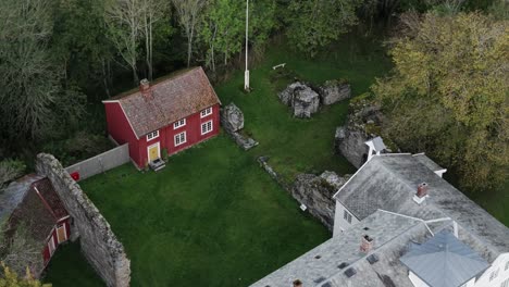 rein abbey religious house for women in rissa, norway - aerial shot