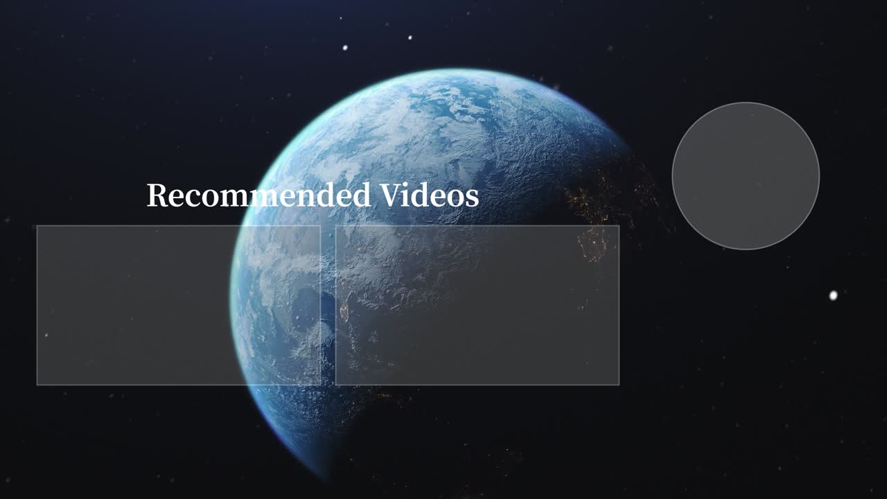 Earth 3DCG end card ending screen motion graphics
