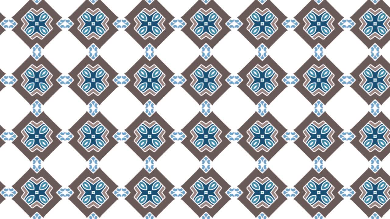 hermoso patrón de ornamento geométrico sin costuras sobre fondo blanco deslizándose