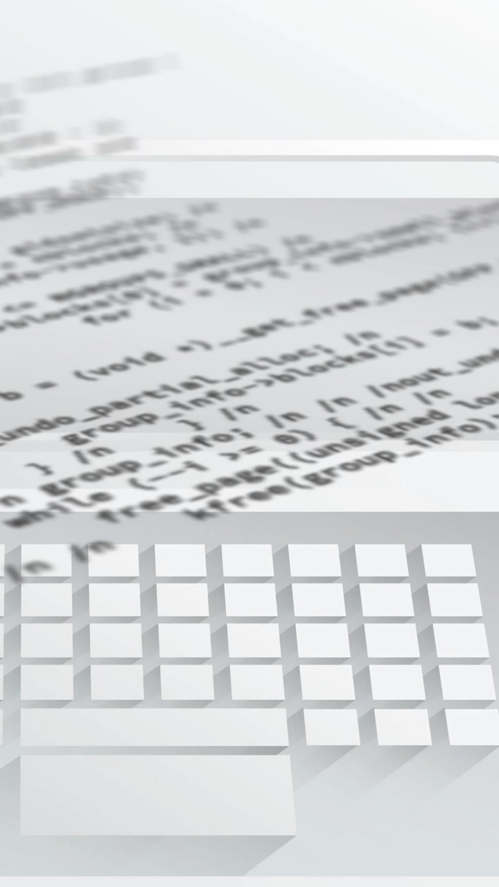 Digital animation of computer data processing against laptop on white background