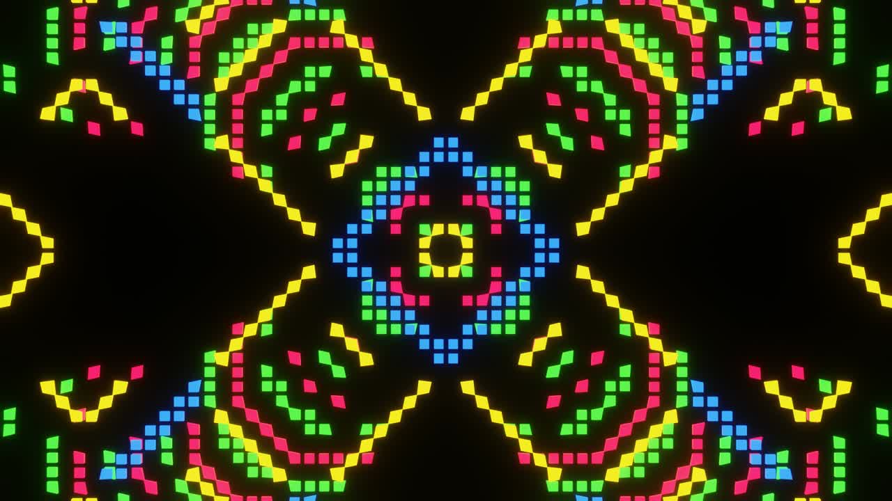 animación de bucle de vj del mosaico de píxeles ver27