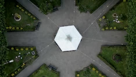 copandaro center in the state of michoacan with drone