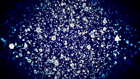 patrón de partículas abstractas azules y blancas