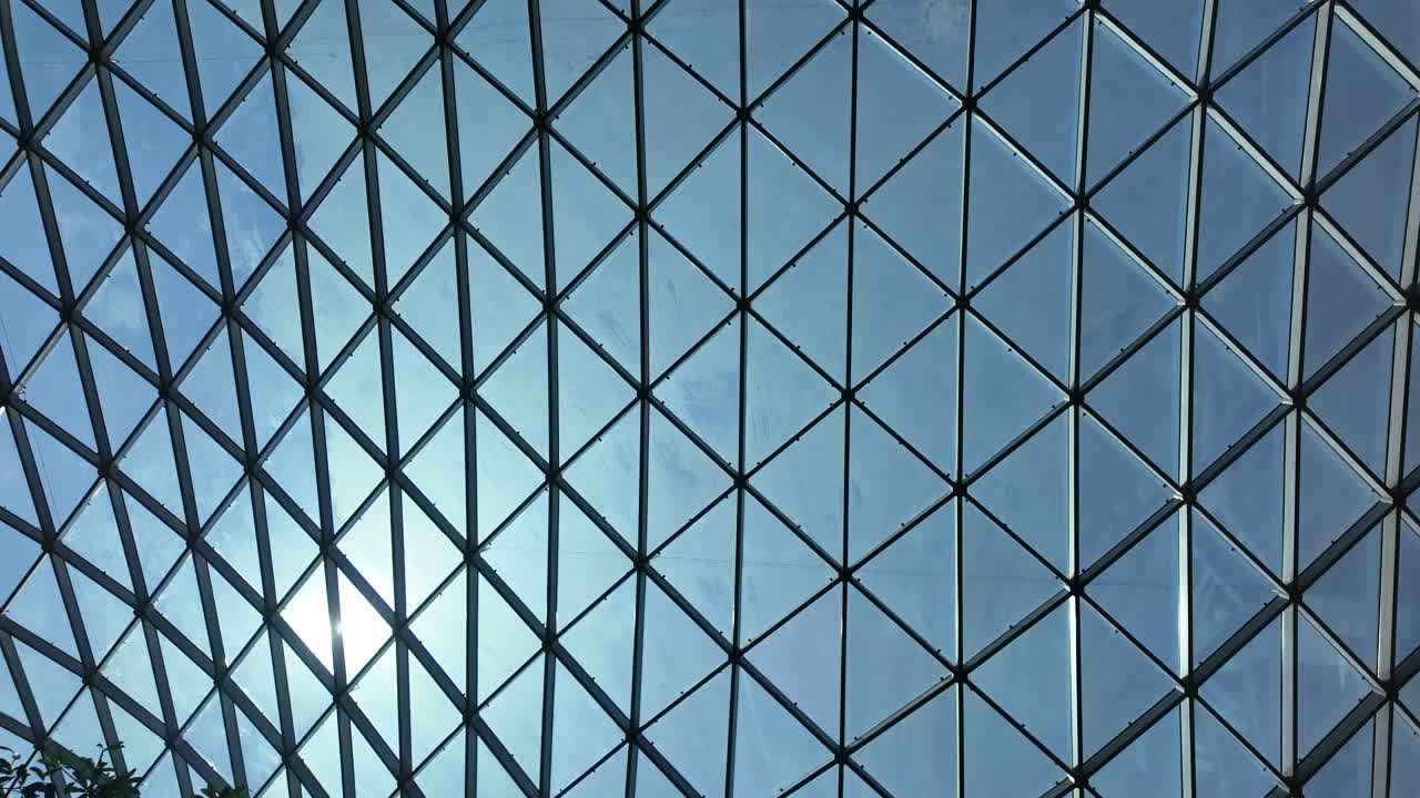 Geometric Glass Roof Structure