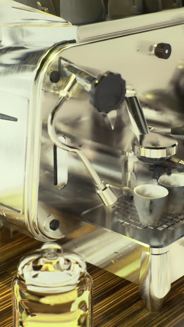 Menyeduh aroma yang menyenangkan di kedai kopi yang nyaman selama jam-jam pagi
