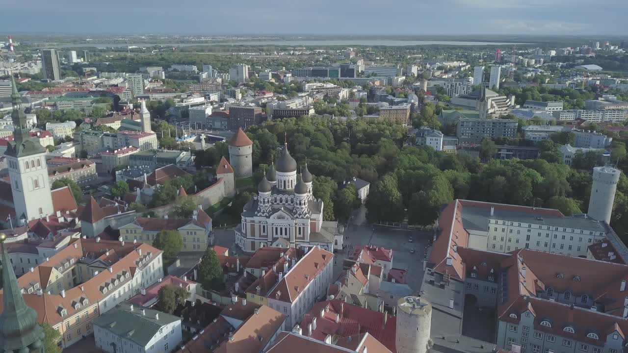 Tallinn the beautiful capital of the Baltic state Estonia from above
