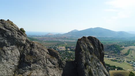 mountain view of a city and valley