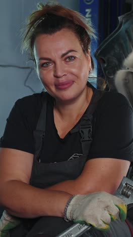 female auto mechanic