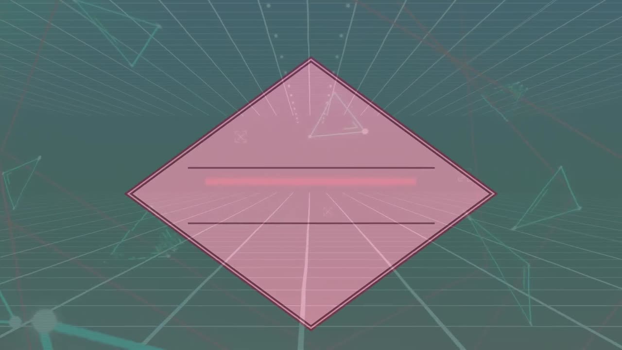 초록색 배경에 움직이는 모양의 애니메이션