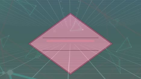 animación de formas en movimiento sobre fondo verde