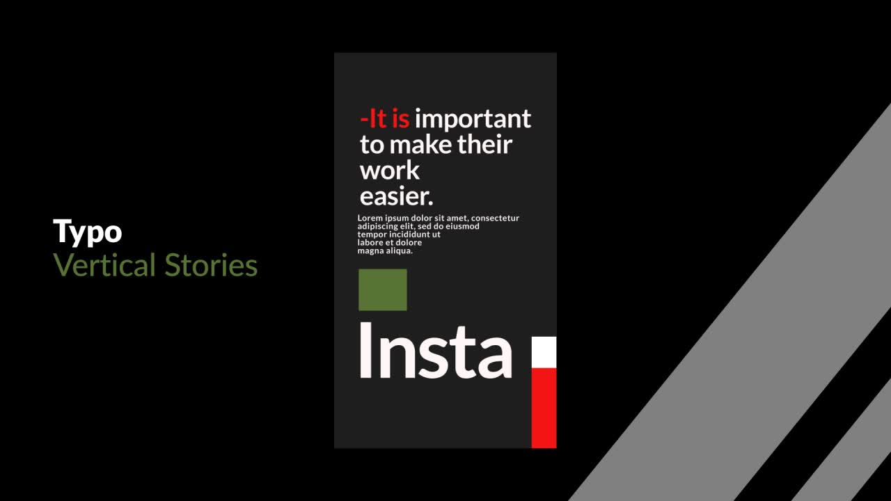 Typography Vertical Stories