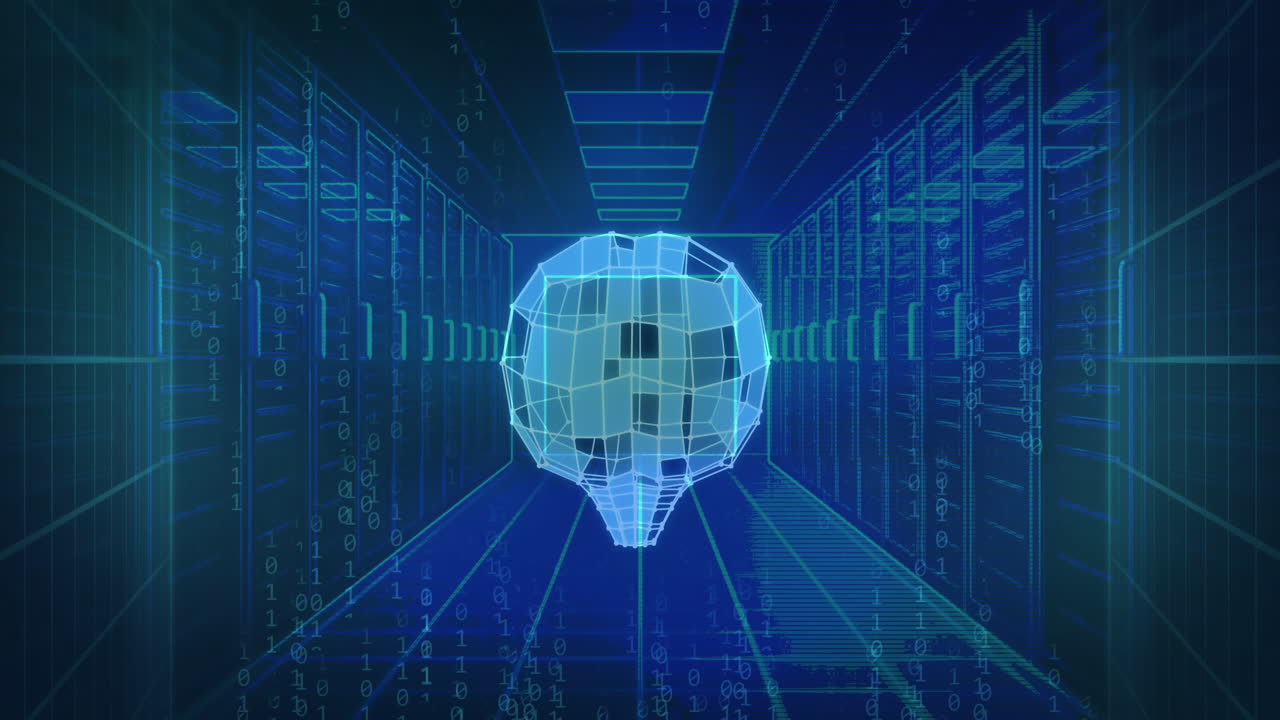 animación del cerebro a través del túnel digital