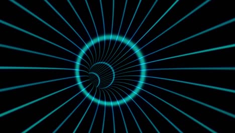 4k futuristic technology abstract background with blue lines for network, big data, data center, server, vj, internet, speed. 3d tunnel from a grid. 3d animation loop 4k