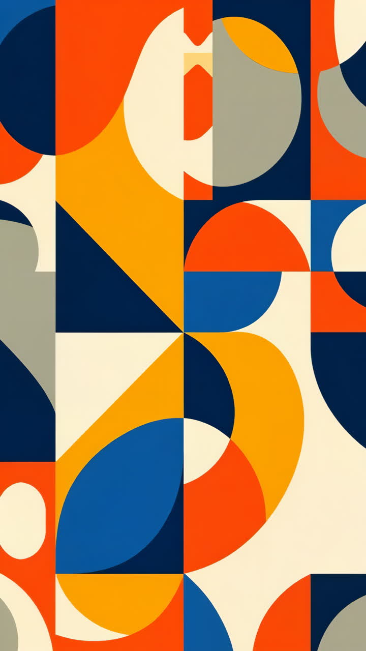 Vibrant Abstract Geometric Shapes Pattern