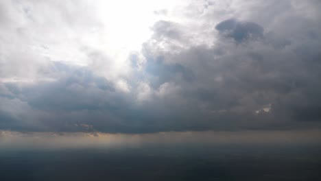 flight in stormy dark clouds in 4k slow motion 60fps