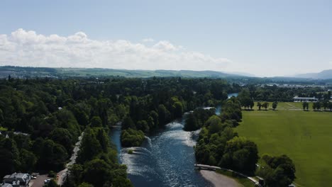 aerial view of the river ness flowing through scotland's lush countryside