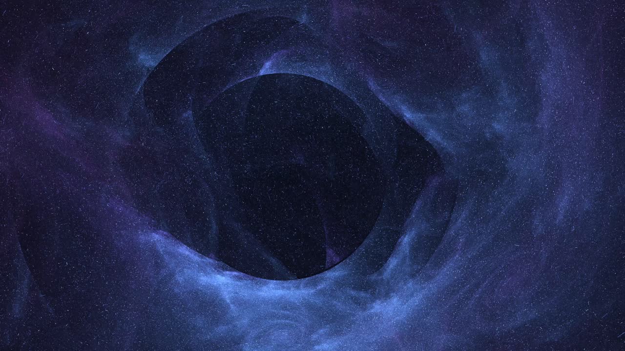 líneas abstractas redondas y coloridas girando y moviéndose en el universo