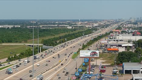 drone vidoe of the katy freeway in far west harris county