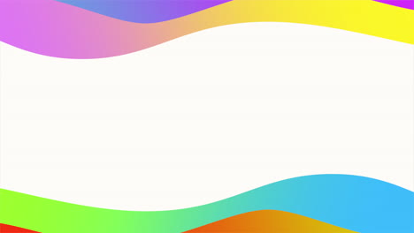 colorful waves pattern on white gradient