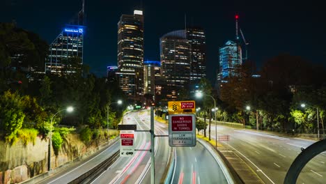 time lapse traffic in centre of sydney city road