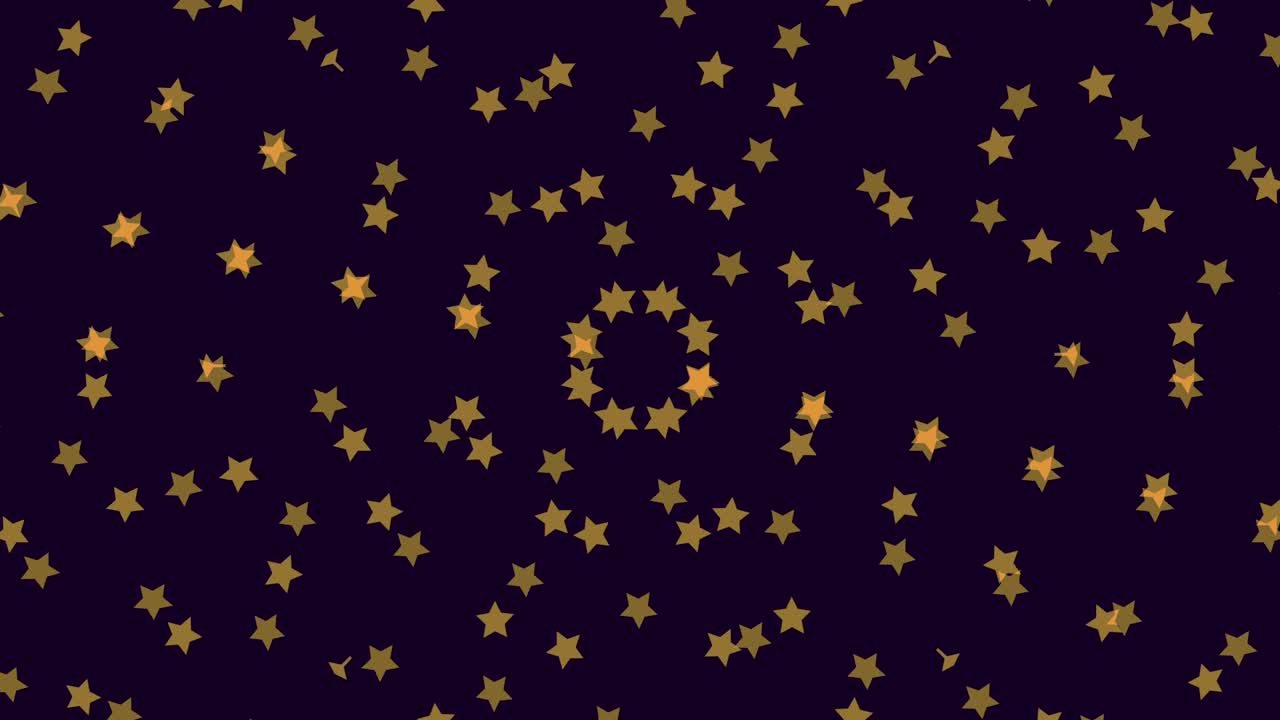 어두운 배경에 황금색 별 패턴
