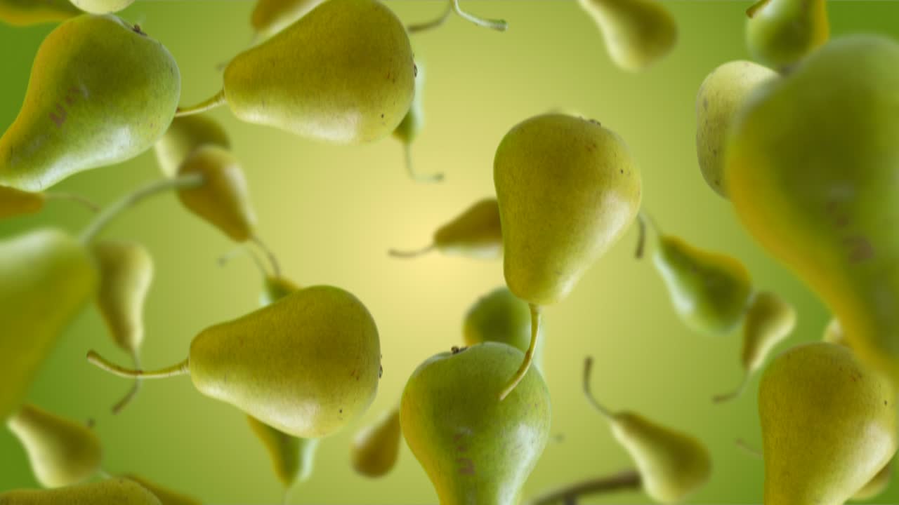 과일이 떨어지는 느린 모션