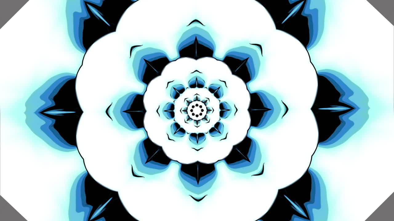 patrón de mandala abstracto azul y blanco