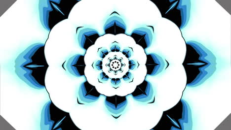 patrón de mandala abstracto azul y blanco