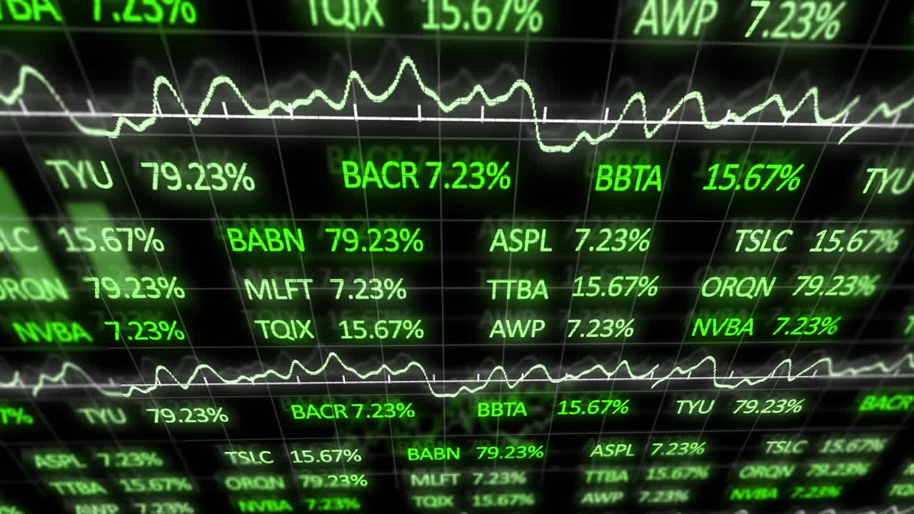 Animazione dell'elaborazione di dati finanziari