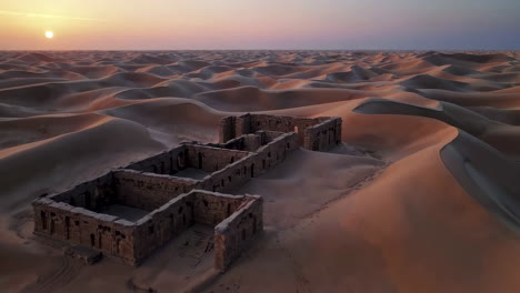ancient ruins lost in the desert sands