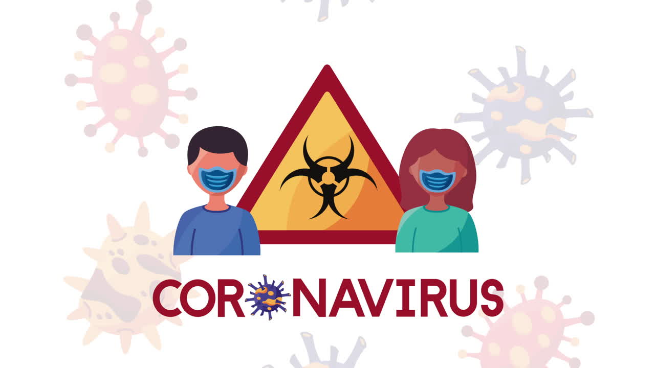 Coronavirus Awareness Poster with People Wearing Masks