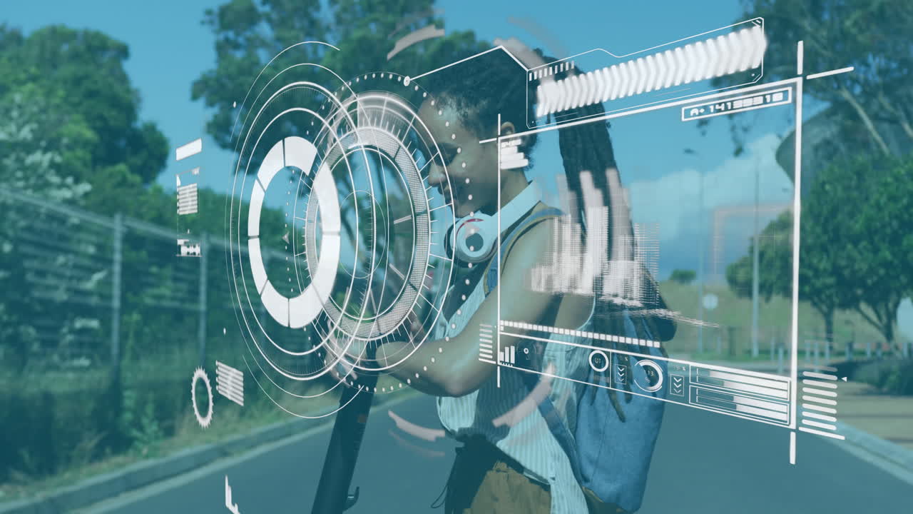 스마트워치를 사용하는 아프리카계 미국인 여성에 대한 라운드 스캐너와 데이터 처리