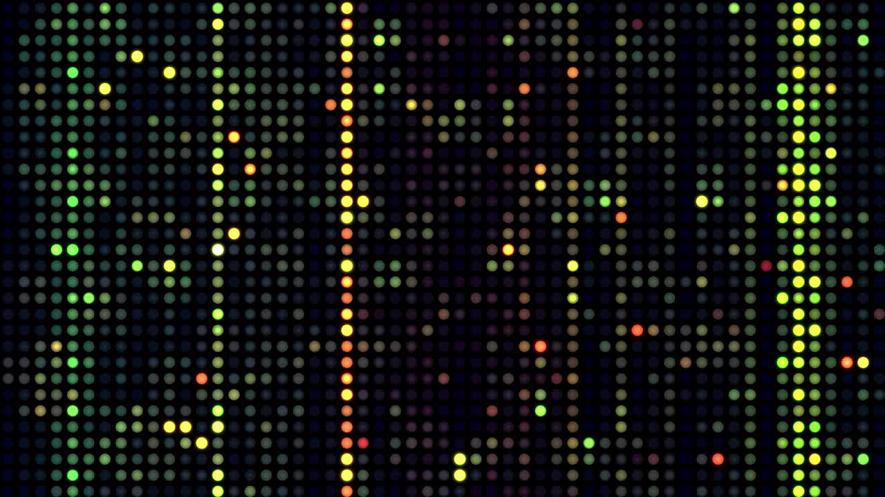 la pantalla. el patrón de píxeles. el bucle de vídeo.